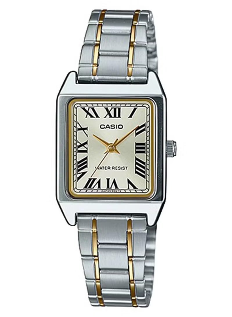 Stainless Steel Analog Wrist Watch LTP-V007SG-9B